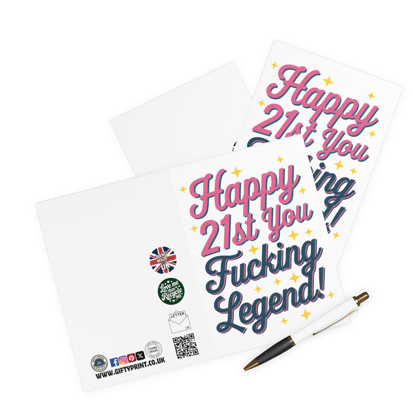 Funny 21st Birthday Card Happy 21st You Fucking Legend