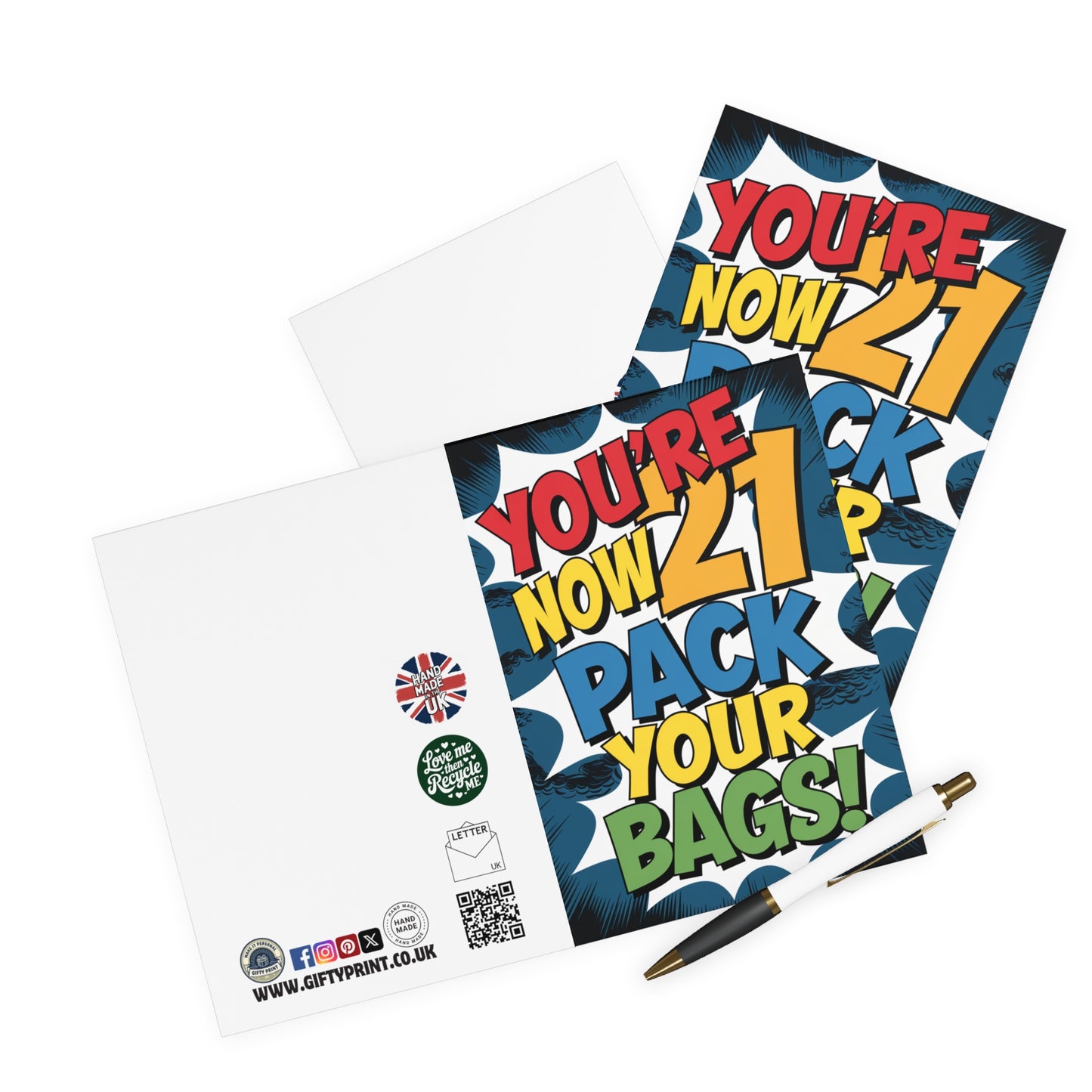 Funny 21st Birthday Card Now Your 21 Pack Your Bags