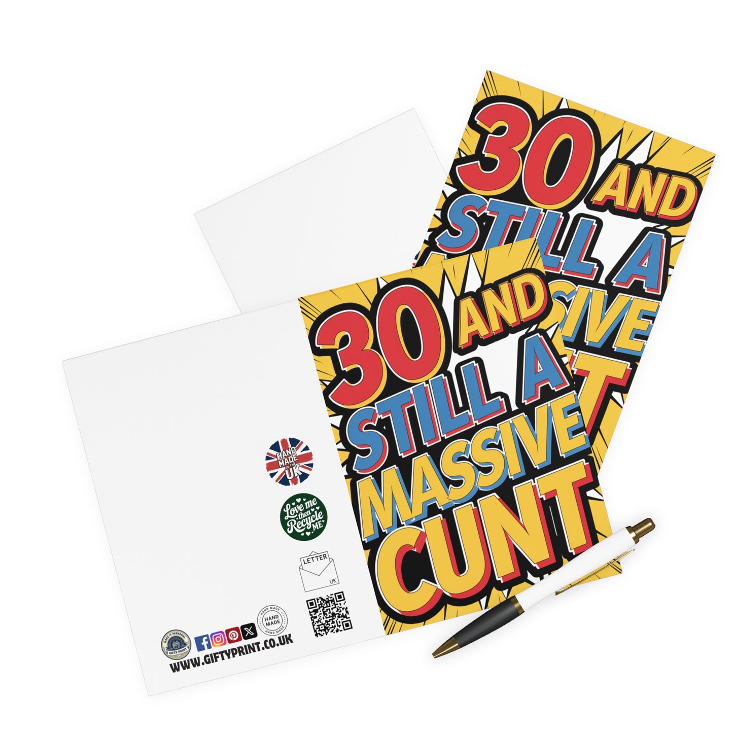 Funny 30th Birthday Card 30 & Still A Massive Cunt