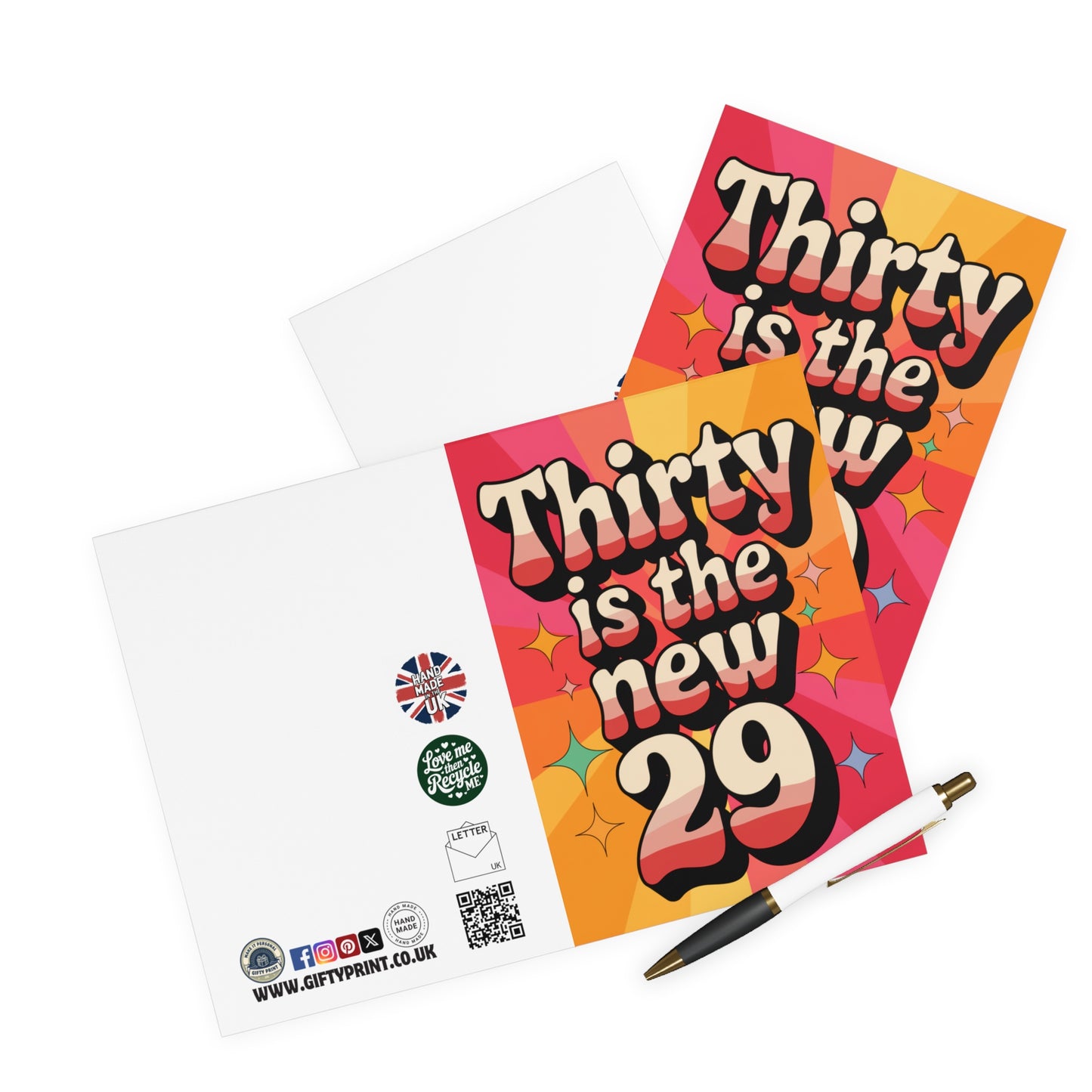 Funny 30th Birthday Card 30 is The New 29