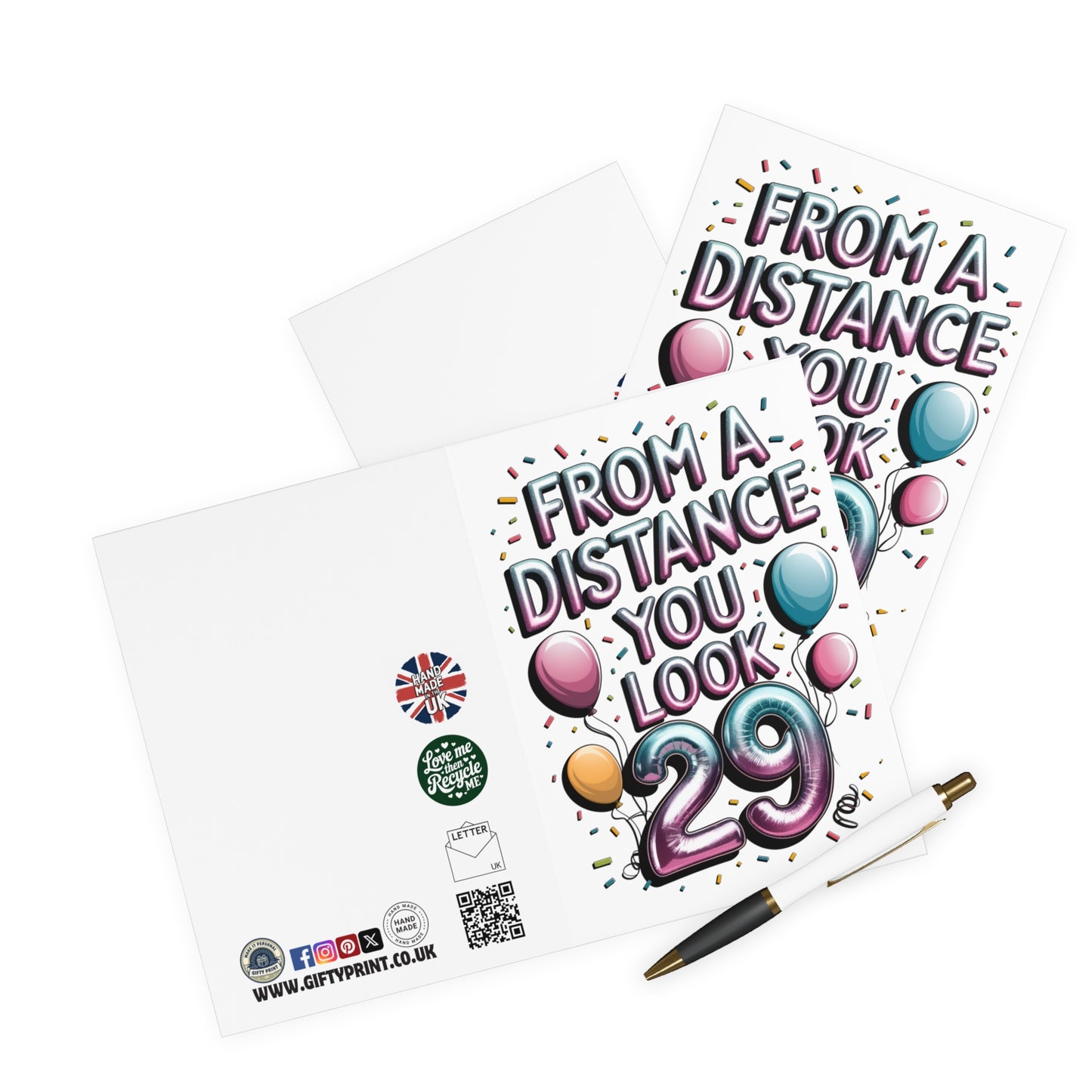 Funny 30th Birthday Card From A Distance You Look 29