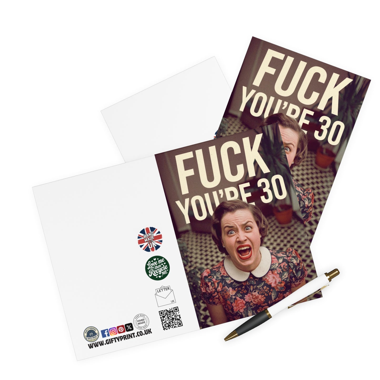 Funny 30th Birthday Card Fuck You're 30 Woman C