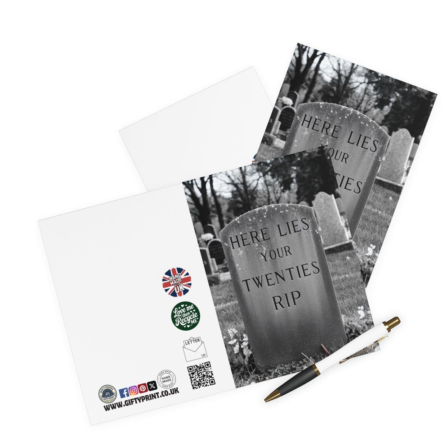 Funny 30th Birthday Card Gravestone Here Lies Your Twenties