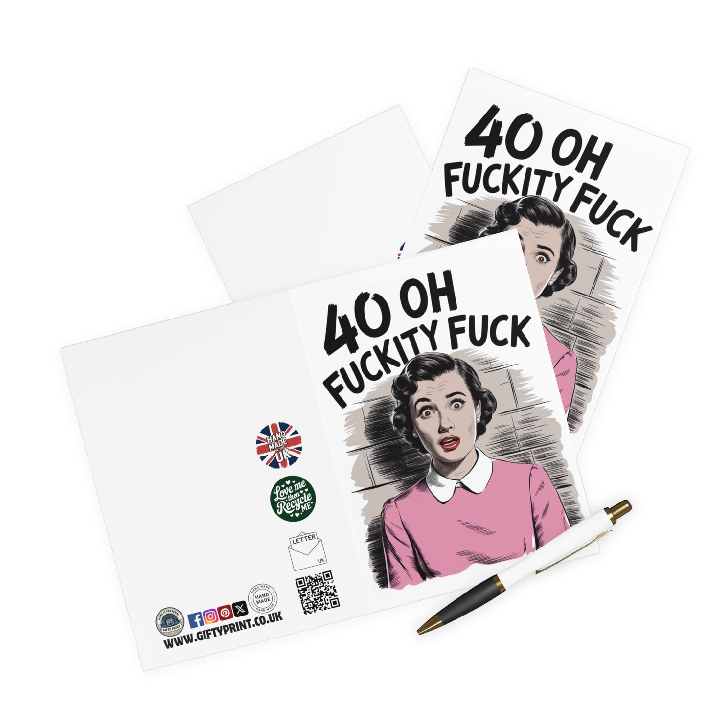 Funny 40th Birthday Card 40 Oh Fuckity Fuck C