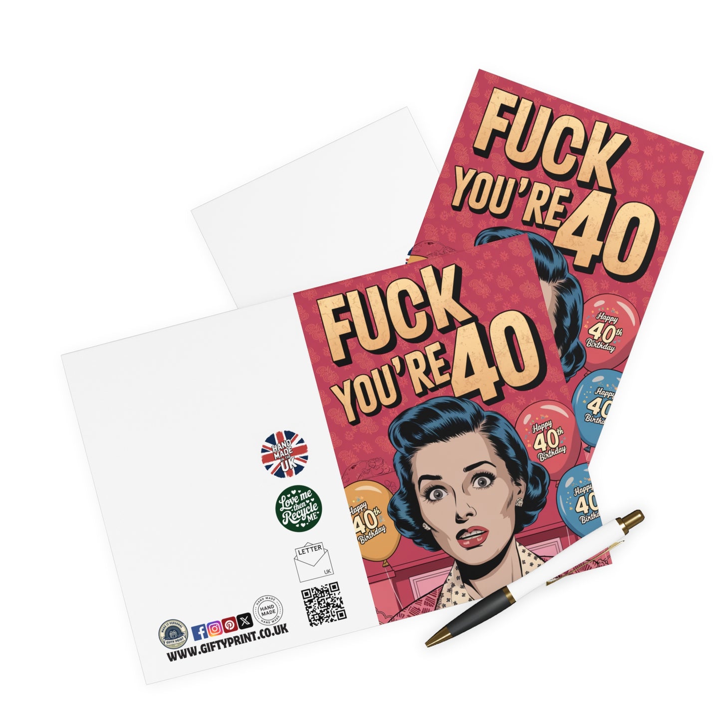 Funny 40th Birthday Card Fuck You're 40 Woman C