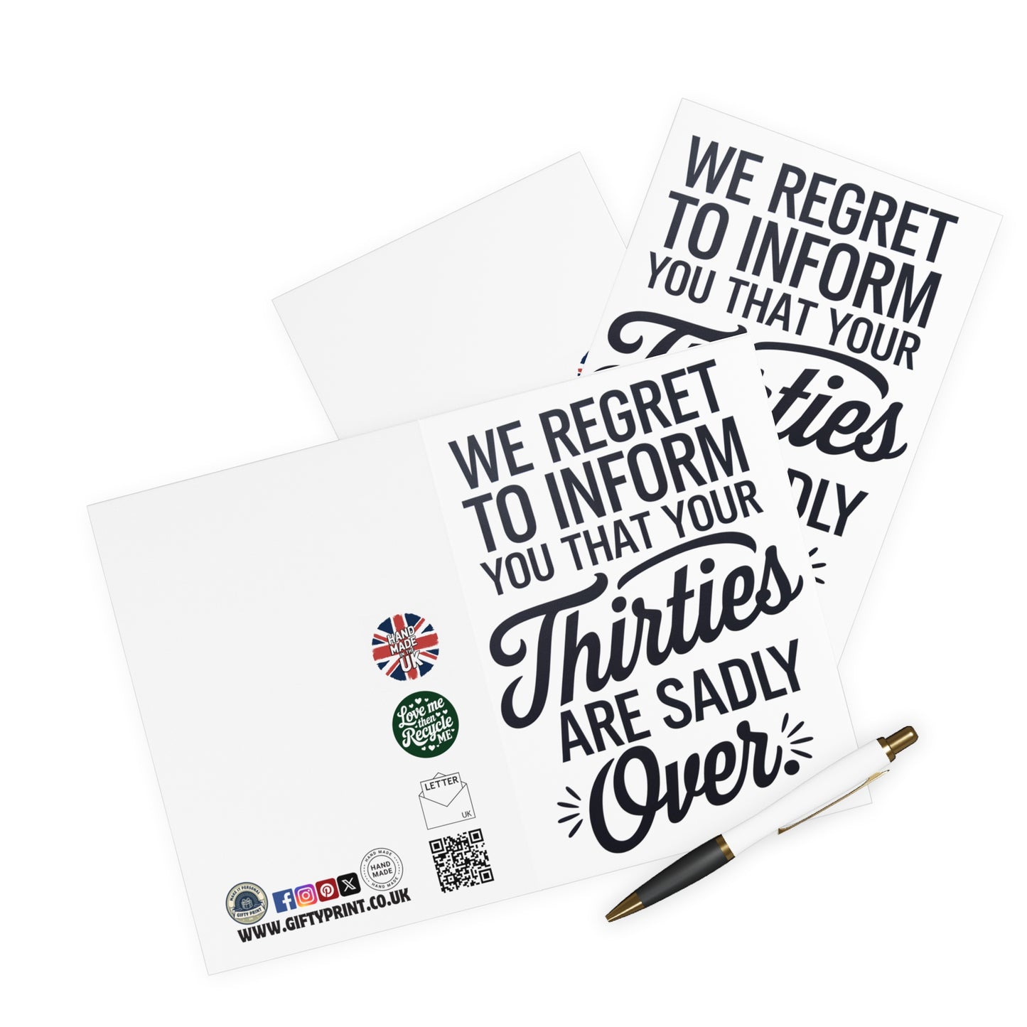 Funny 40th Birthday Card We Regret You Thirties Are Over C