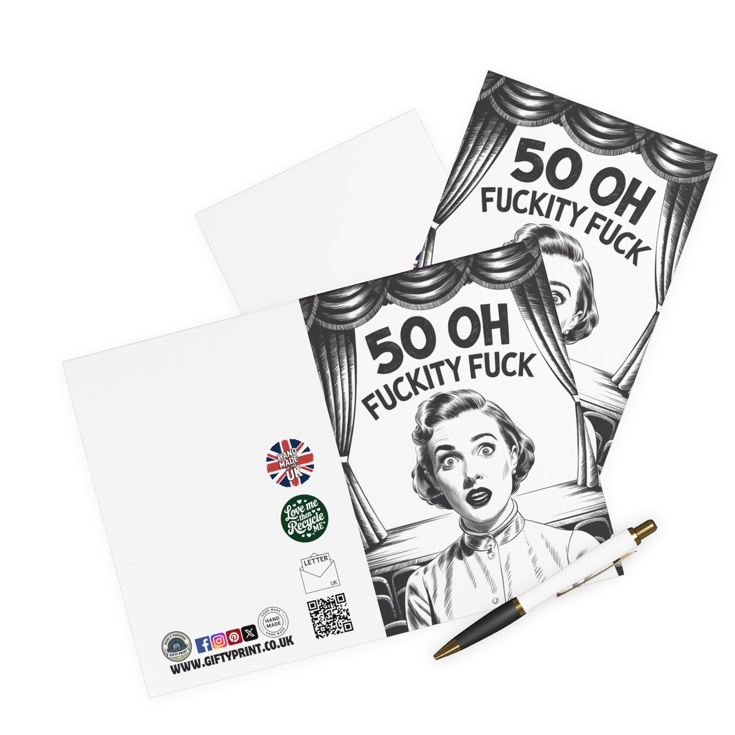 Funny 50th Birthday Card 50 Oh Fuckity Fuck