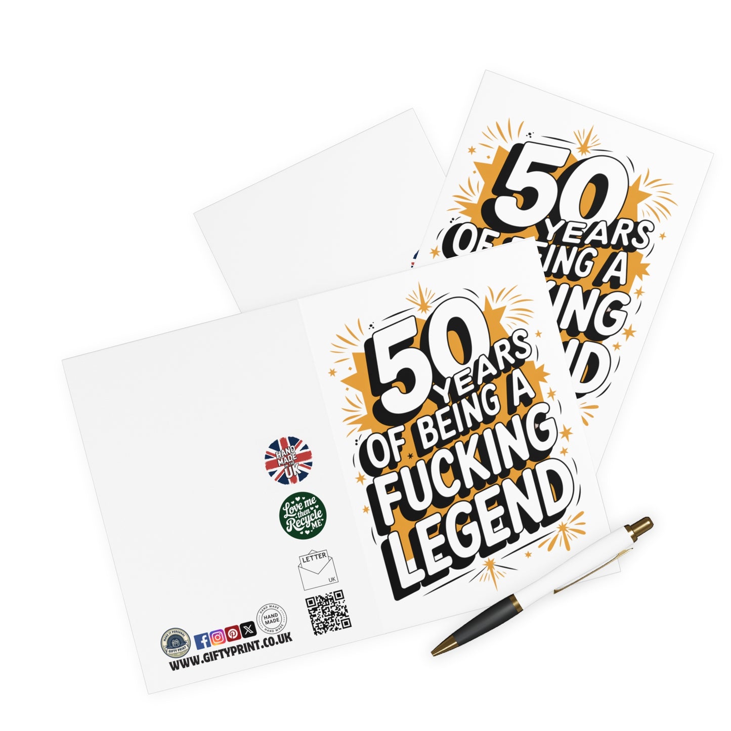 Funny 50th Birthday Card 50 Years Of Being A Fucking Legend V
