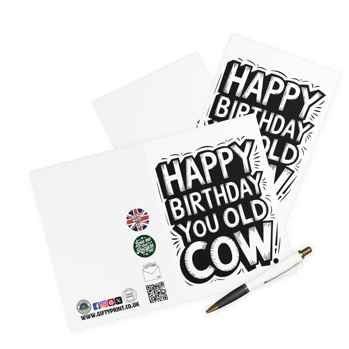 Funny Birthday Card Happy Birthday You Old Cow C