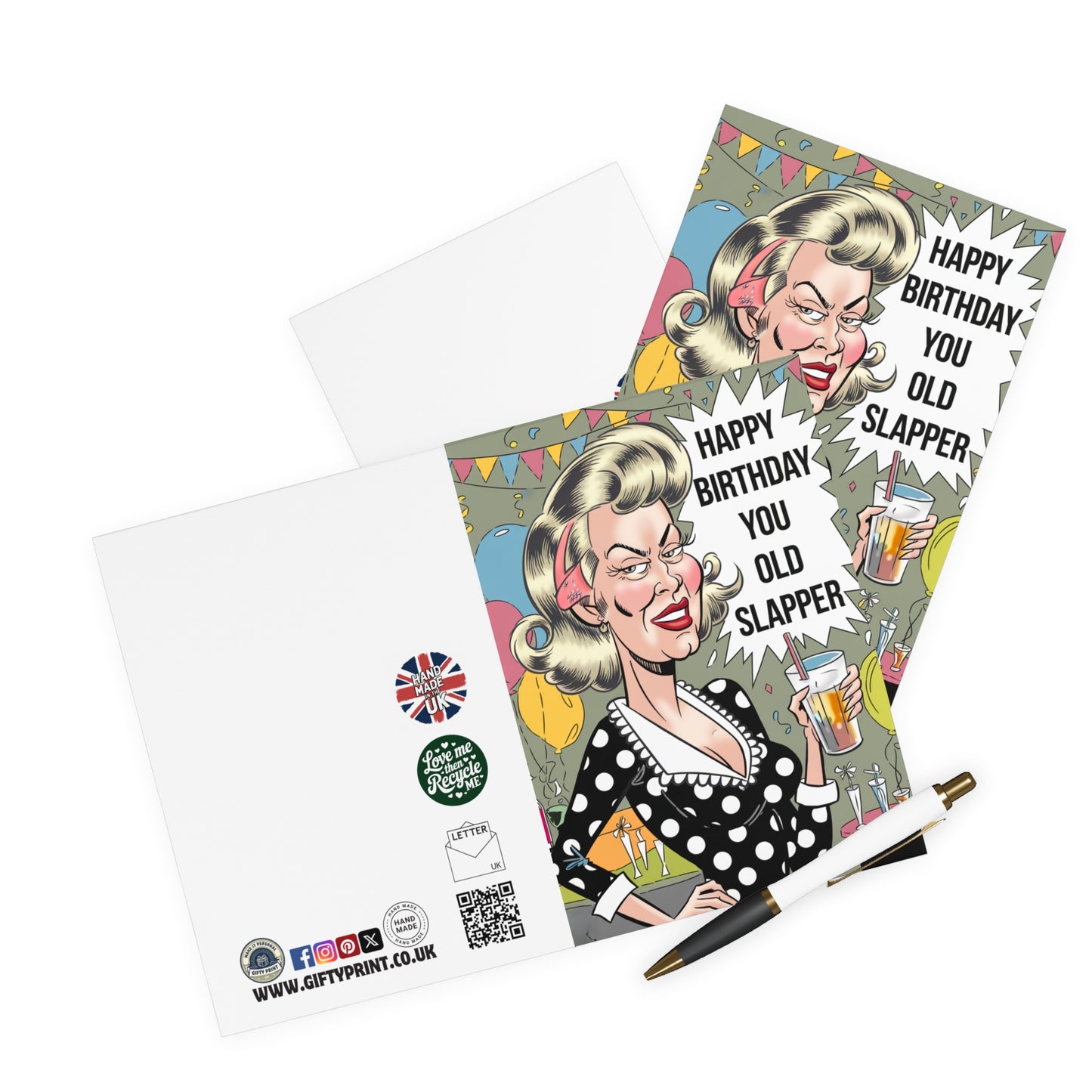 Funny Birthday Card Happy Birthday You Old Slapper