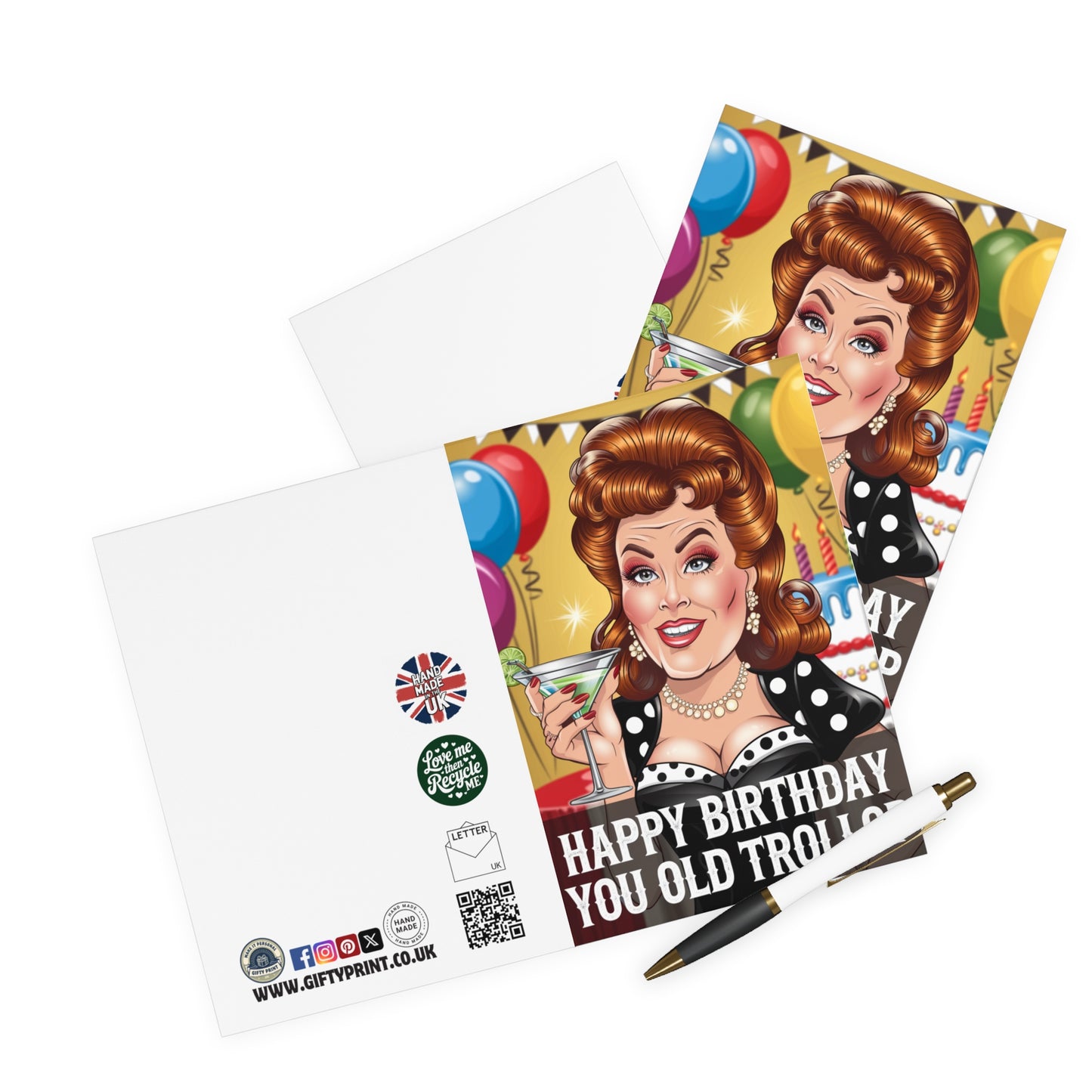 Funny Birthday Card Happy Birthday You Old Trollop