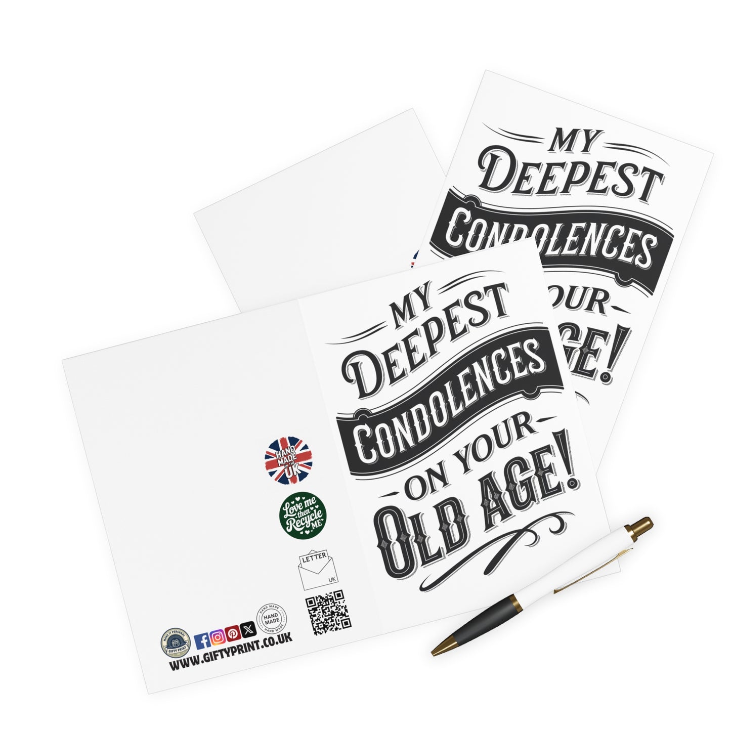 Funny Birthday Card My Condolences On Your Old Age