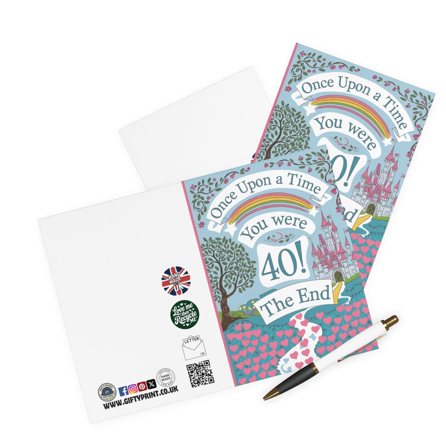 Funny Birthday Card Once Upon A Time You Were 40! The End