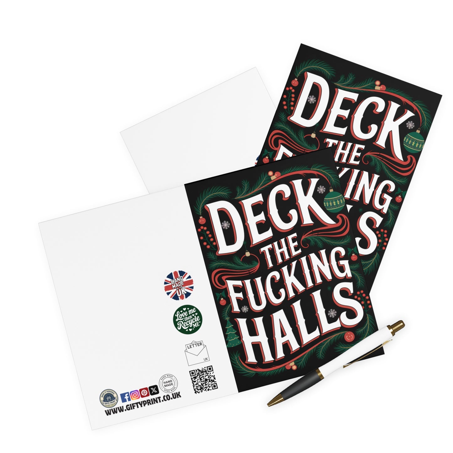 Funny Christmas Card Deck The Fucking Halls