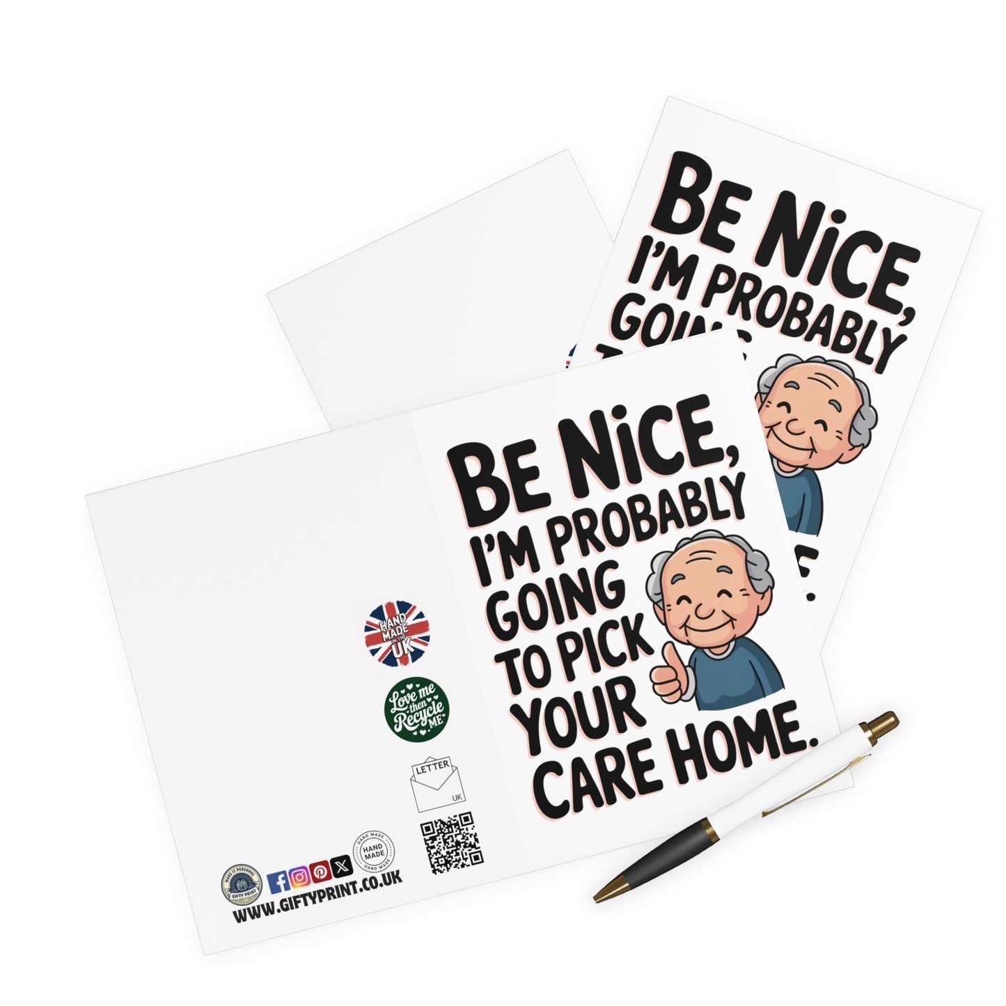 Funny Fathers Day Card Be Nice I'm Probably Going To Pick You Care Home C