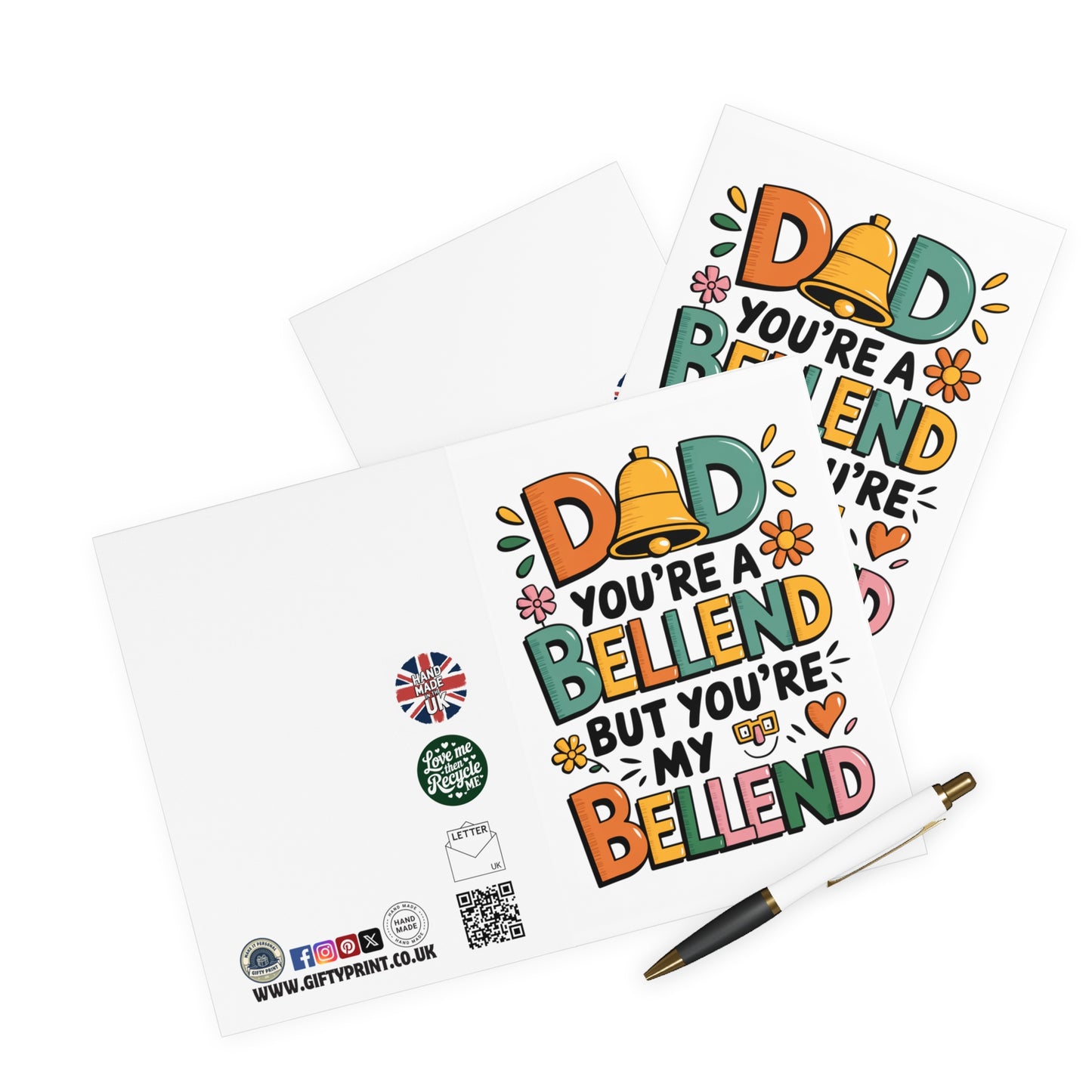 Funny Fathers Day Card Dad You're A Bellend But c