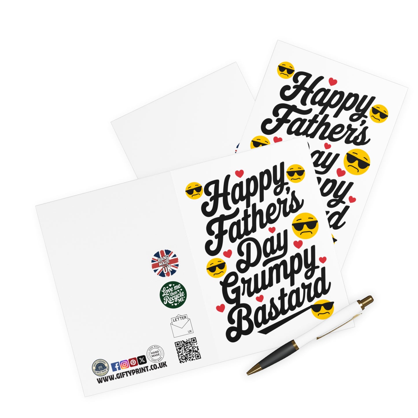 Funny Fathers Day Card Happy Fathers Day You Grumpy Bastard C