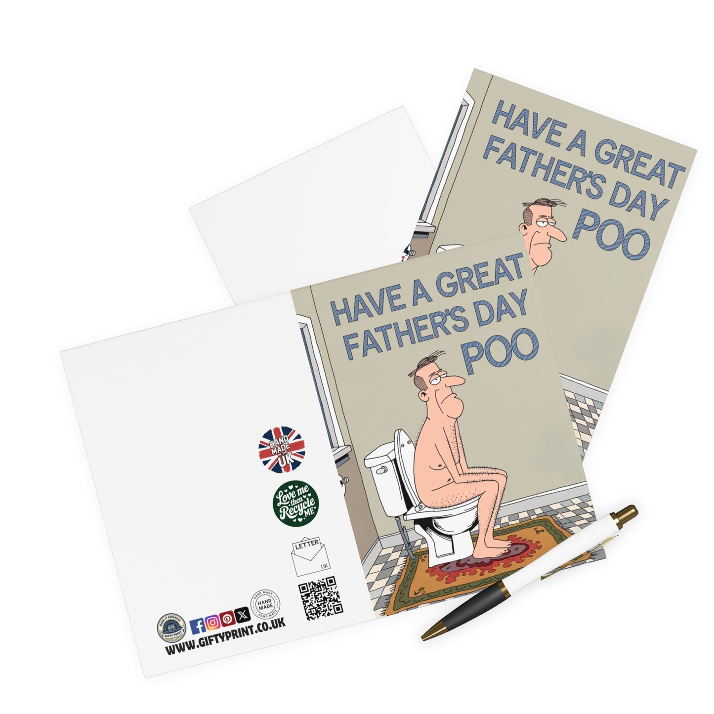 Funny Fathers Day Card Have A Nice Fathers Day Poo C