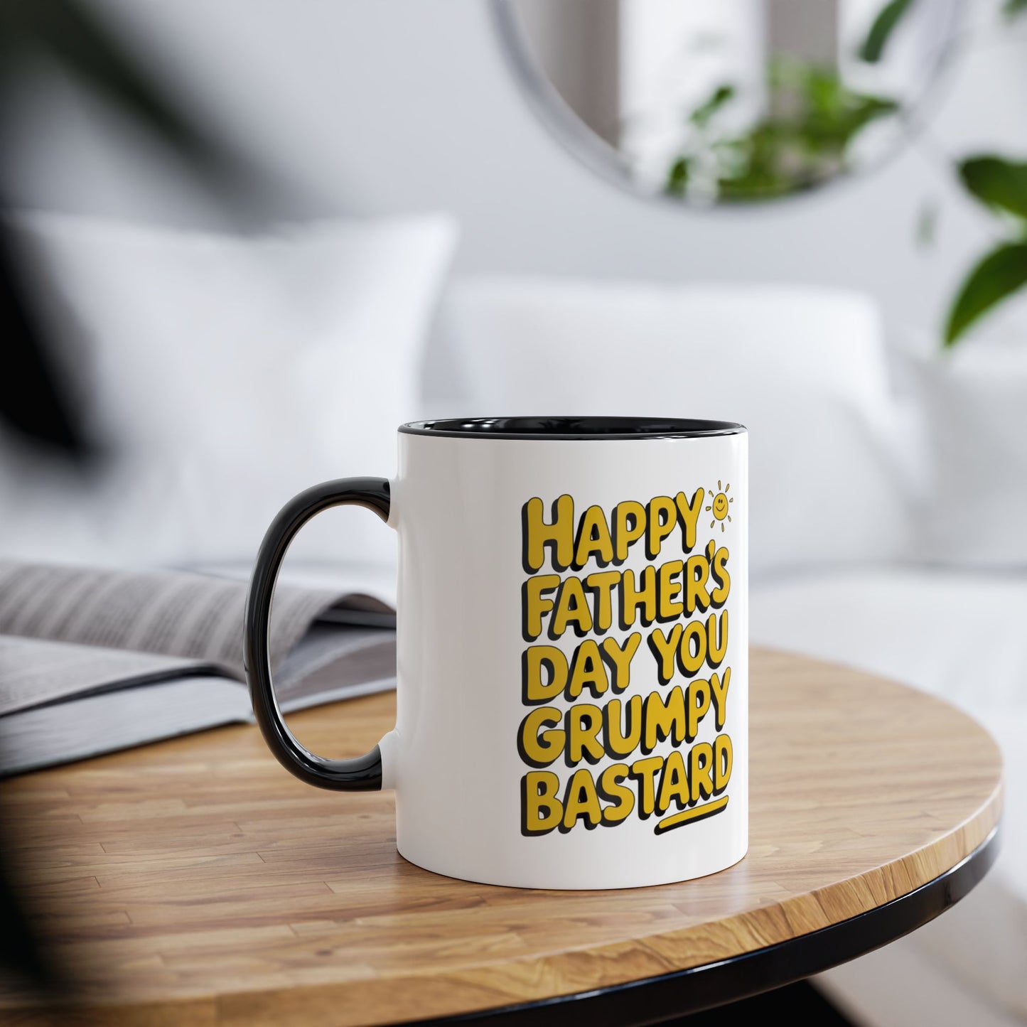Funny Fathers Day Mug Happy Fathers Day You Grumpy Bastard C