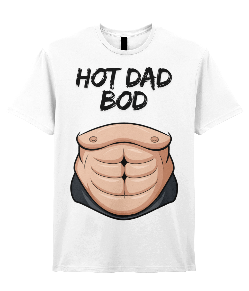 Funny Fathers Day T Shirt Hot Dad Bod