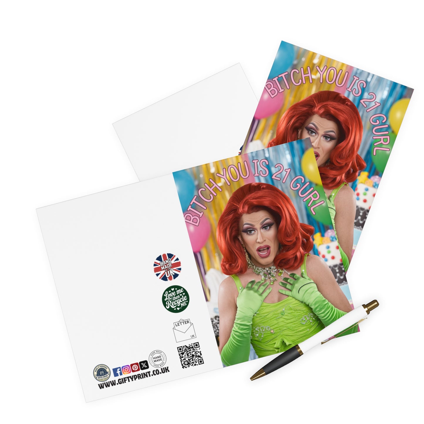 Funny Gay 21st Birthday Card Bitch You Is 21 Gurl