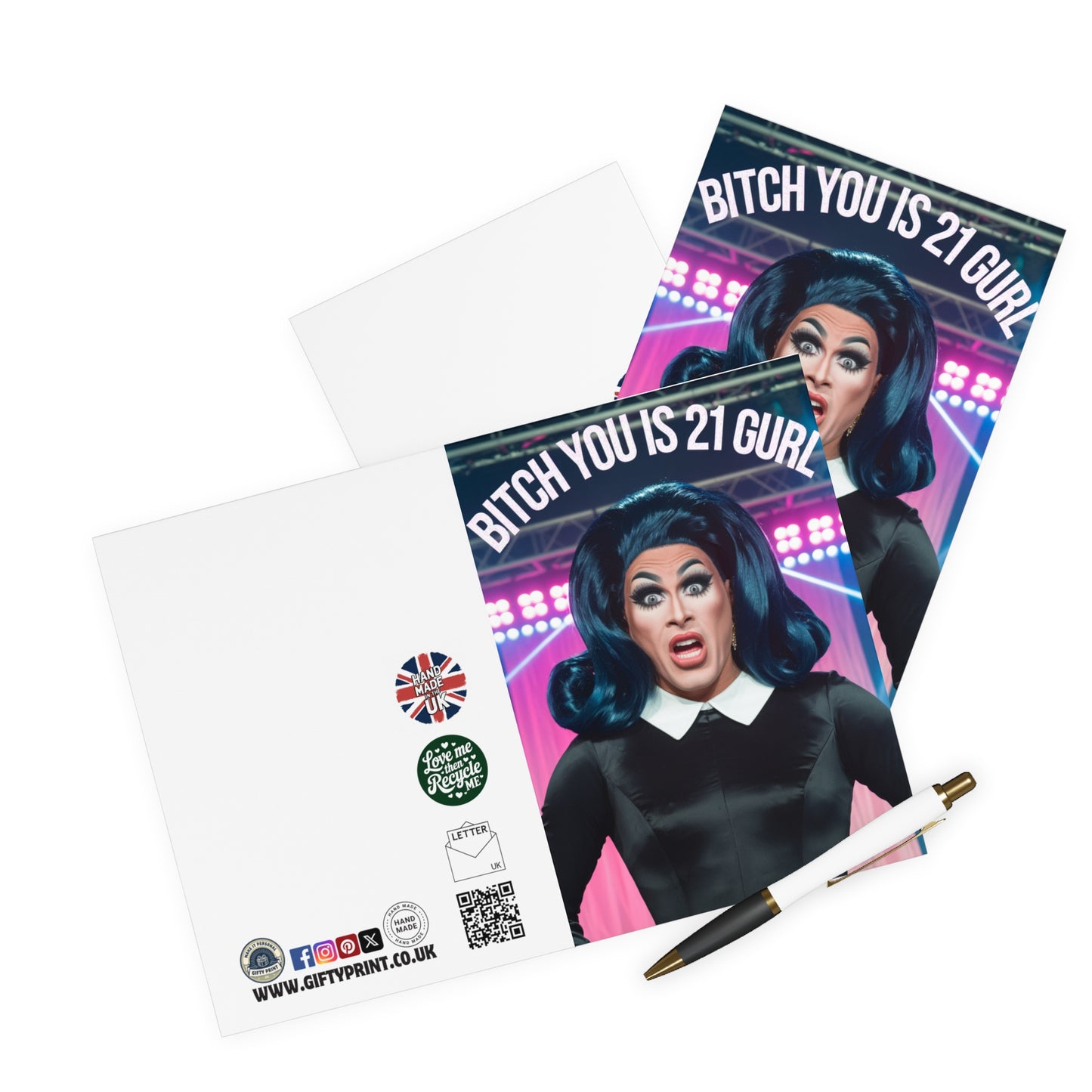 Funny Gay 21st Birthday Card Drag Queen Bitch You Is 21 Gurl