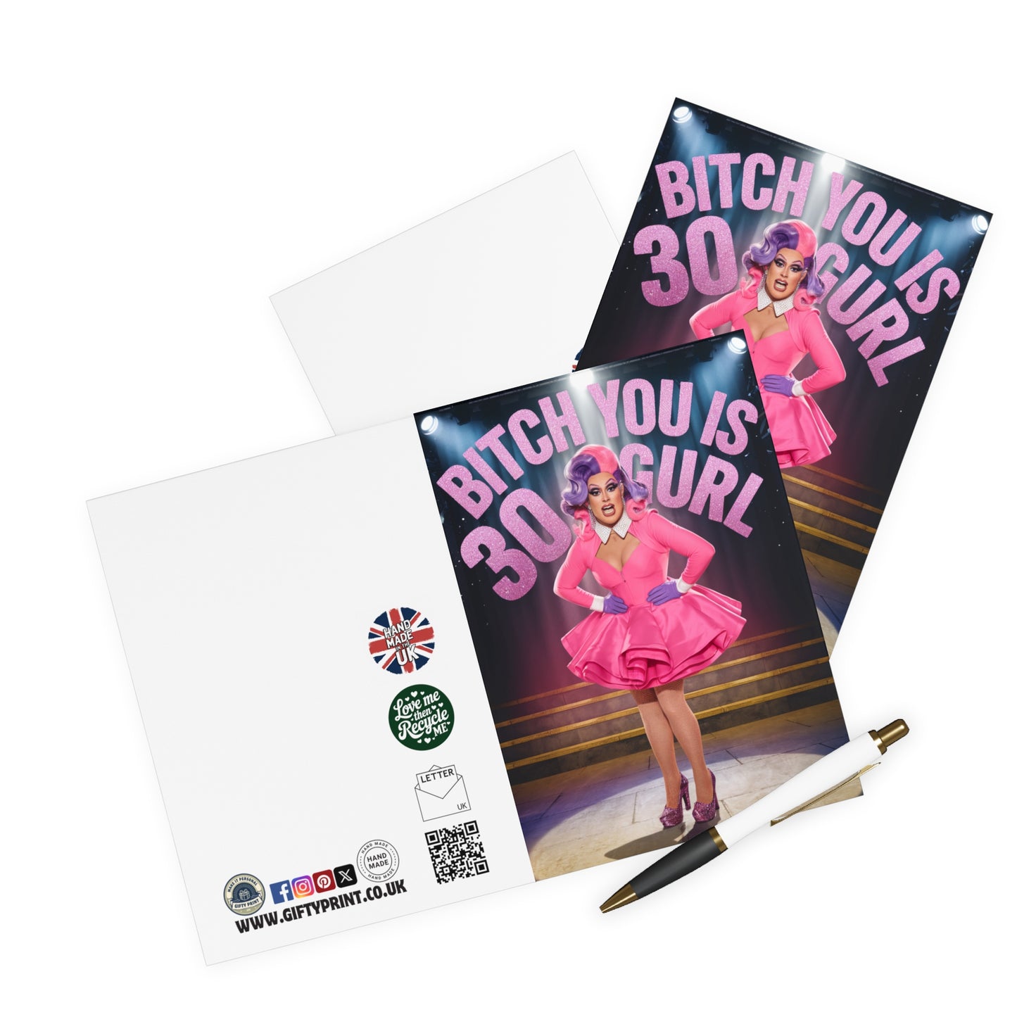 Funny Gay 30th Birthday Card Drag Queen Bitch You Is 30 Gurl