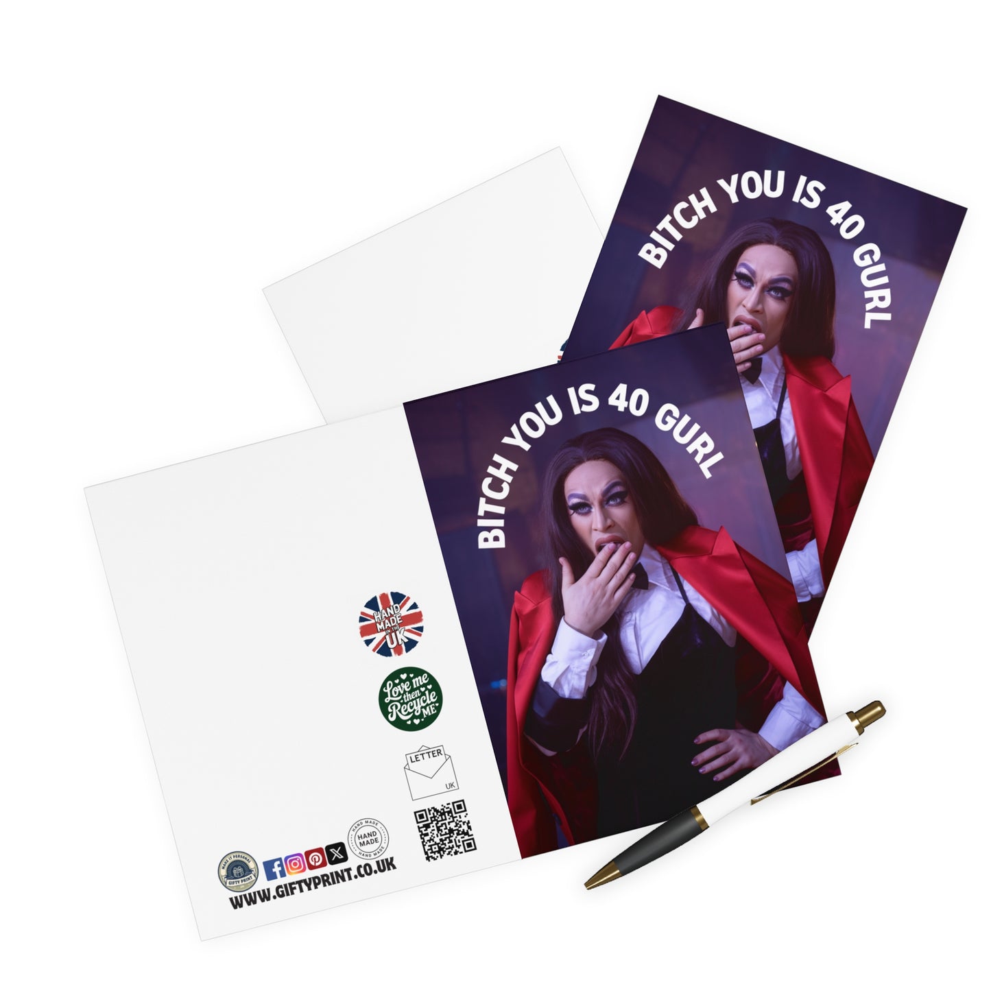 Funny Gay 40th Birthday Card Drag Queen Bitch You Is 40 Gurl