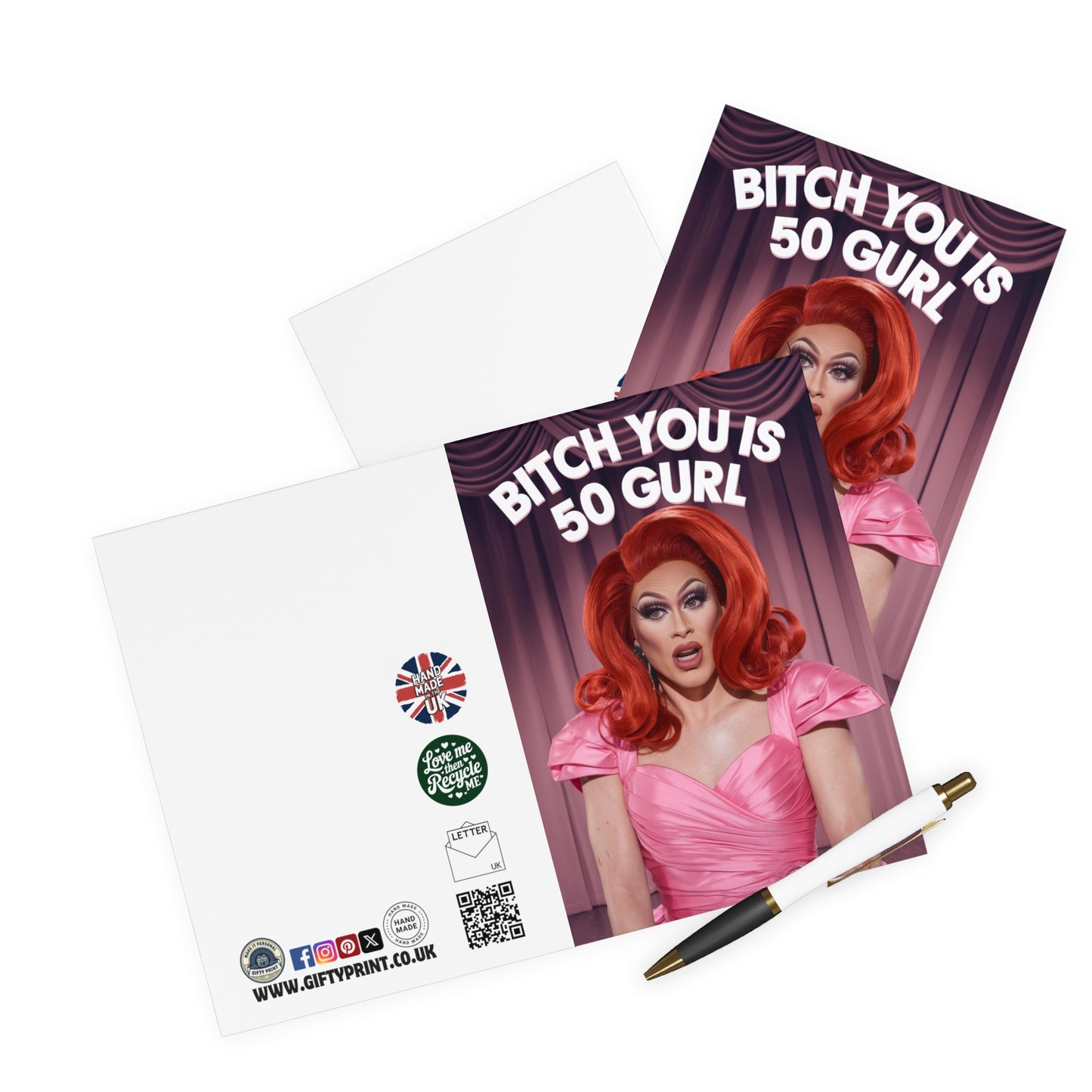 Funny Gay 50th Birthday Card Drag Queen Bitch You Is 50 Gurl