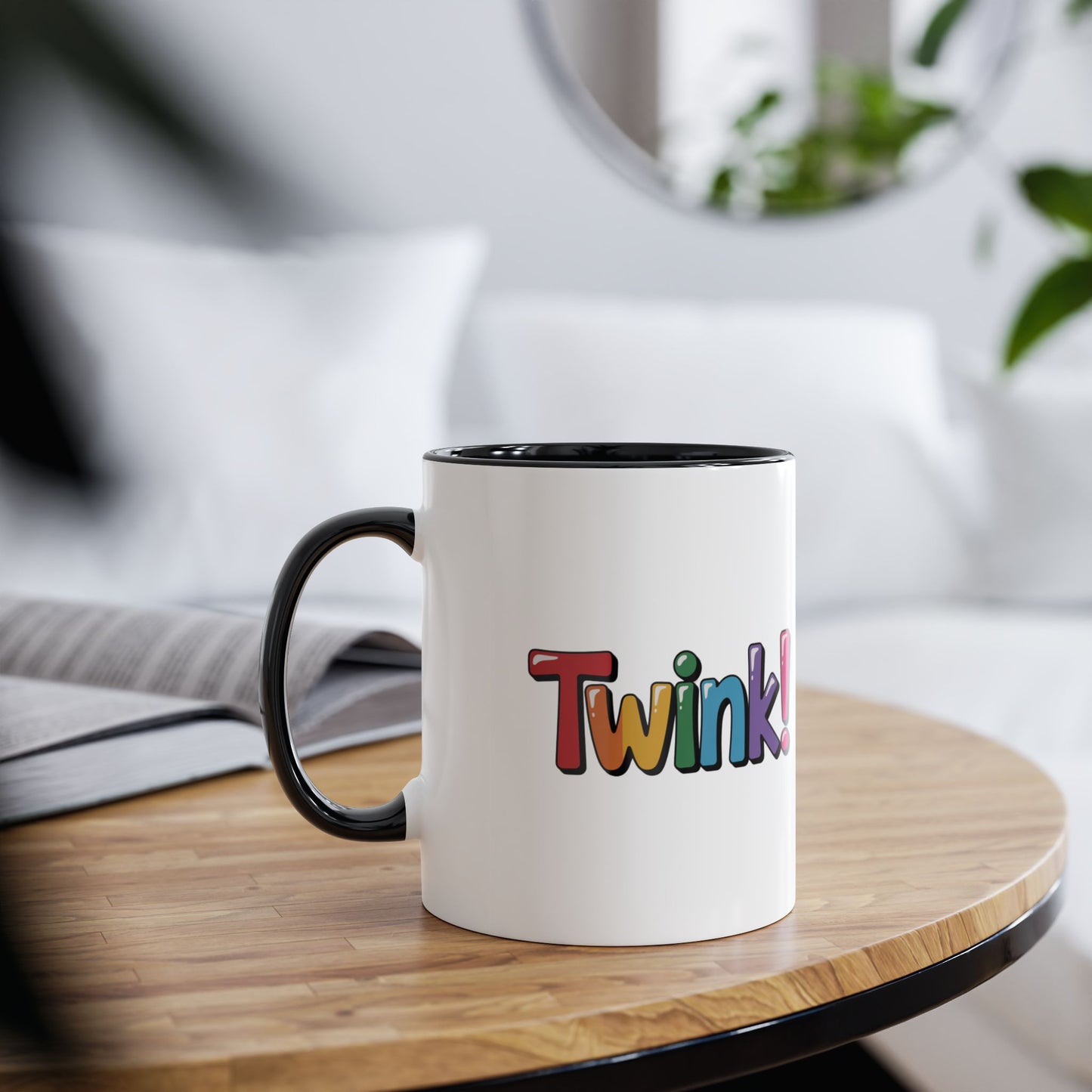 Funny Gay Mug Twink Rainbow Text context