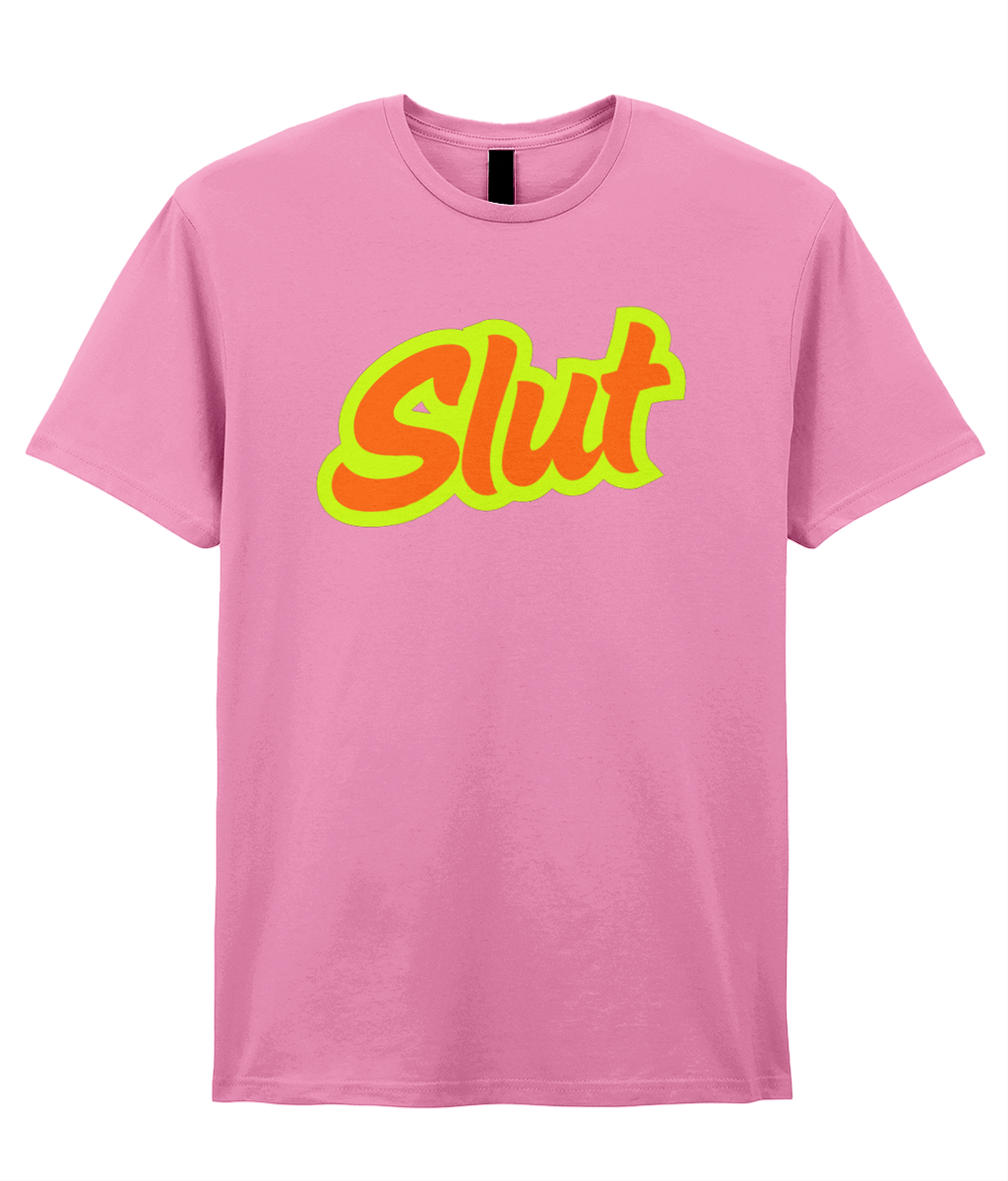 Funny Gay Pink T Shirt Slut