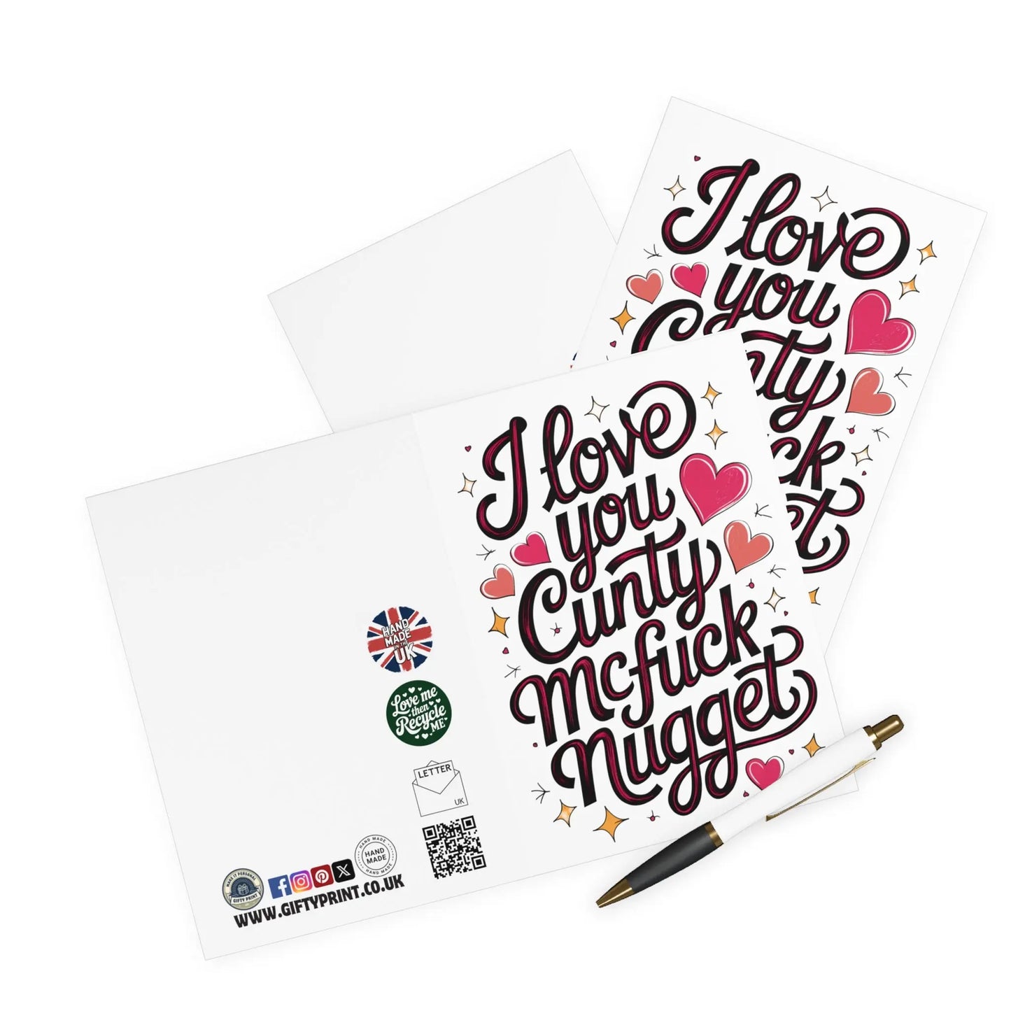 Funny Valentines Day Card I Love You Cunty Mcfucknugget context