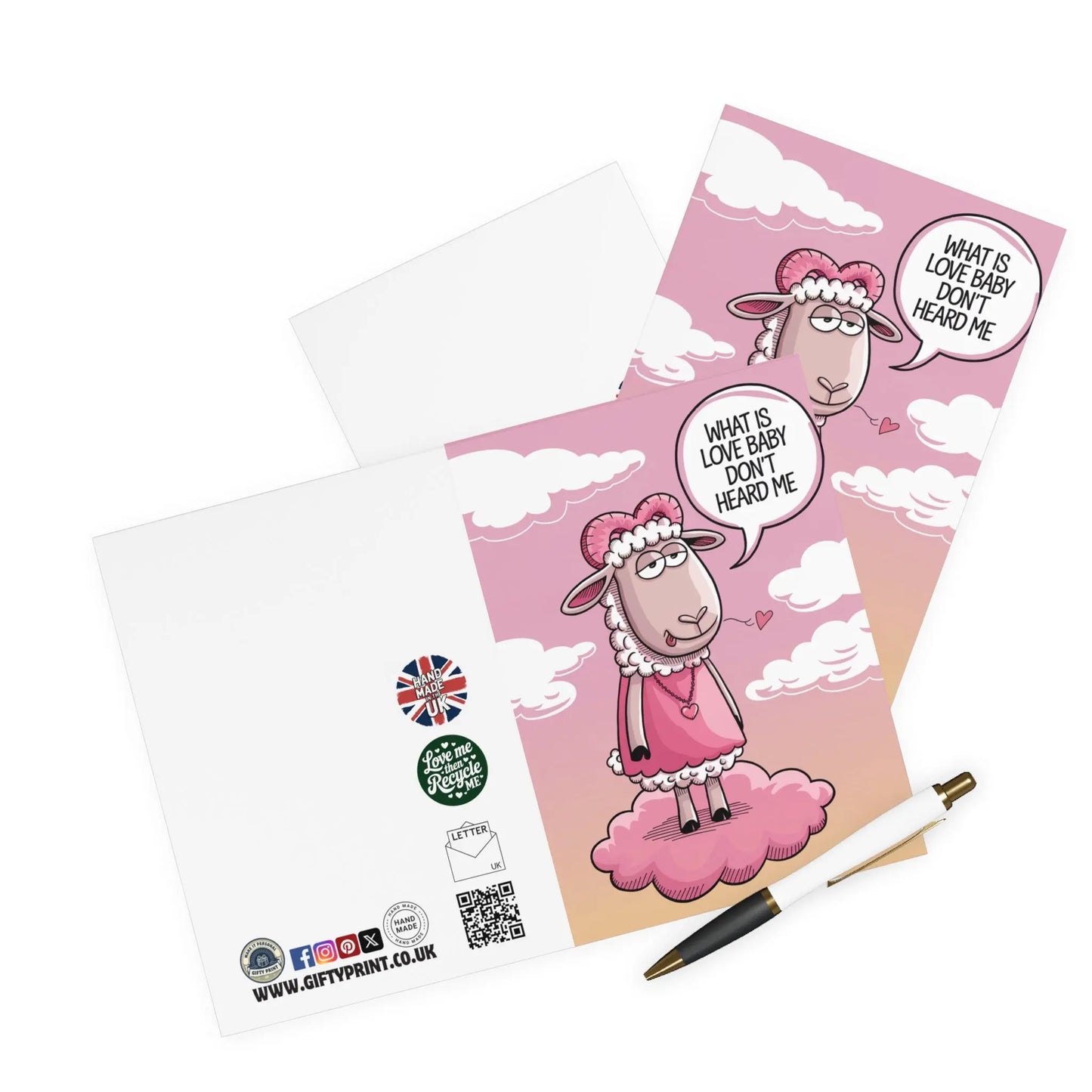 Funny Valentines Day Card What Is Love Baby Don't Heard Me Side