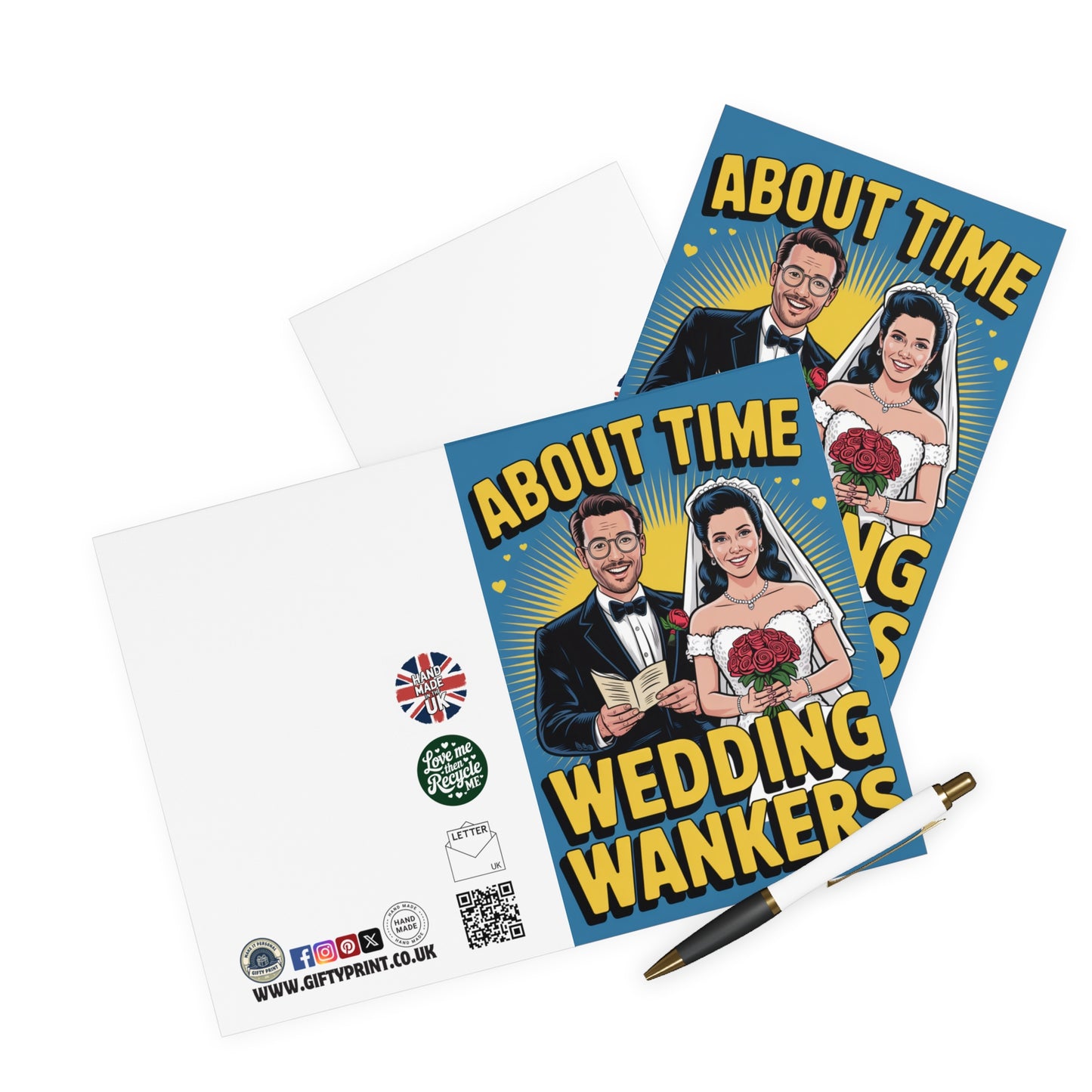 Funny Wedding Card About Time Wedding Wankers
