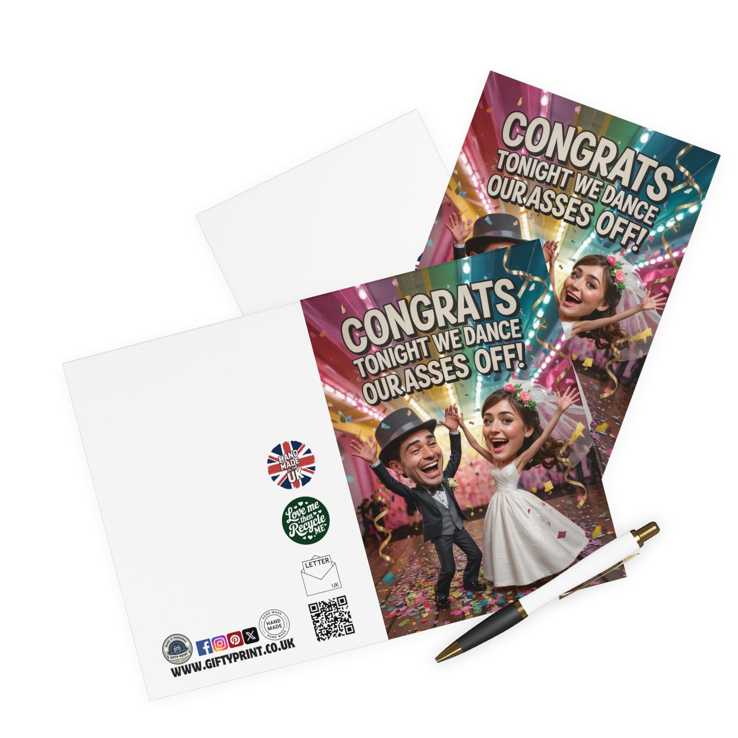 Funny Wedding Card Congrats Tonight We Dance Our Asses Off