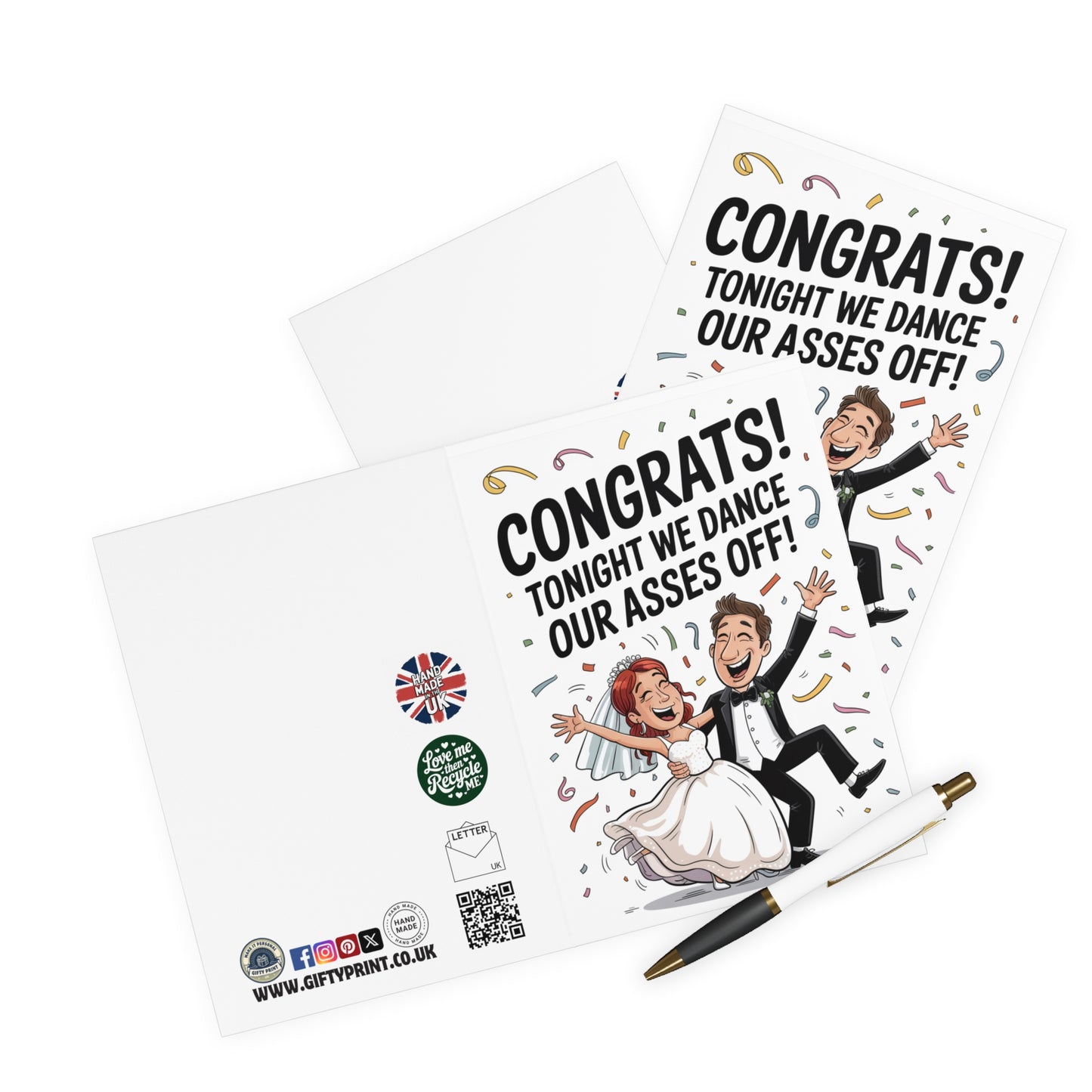 Funny Wedding Card Congrats Tonight We Dance Our Asses Off