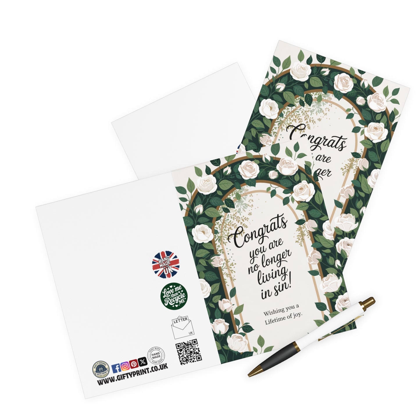 Funny Wedding Card Congrats You Are No Longer Living In Sin