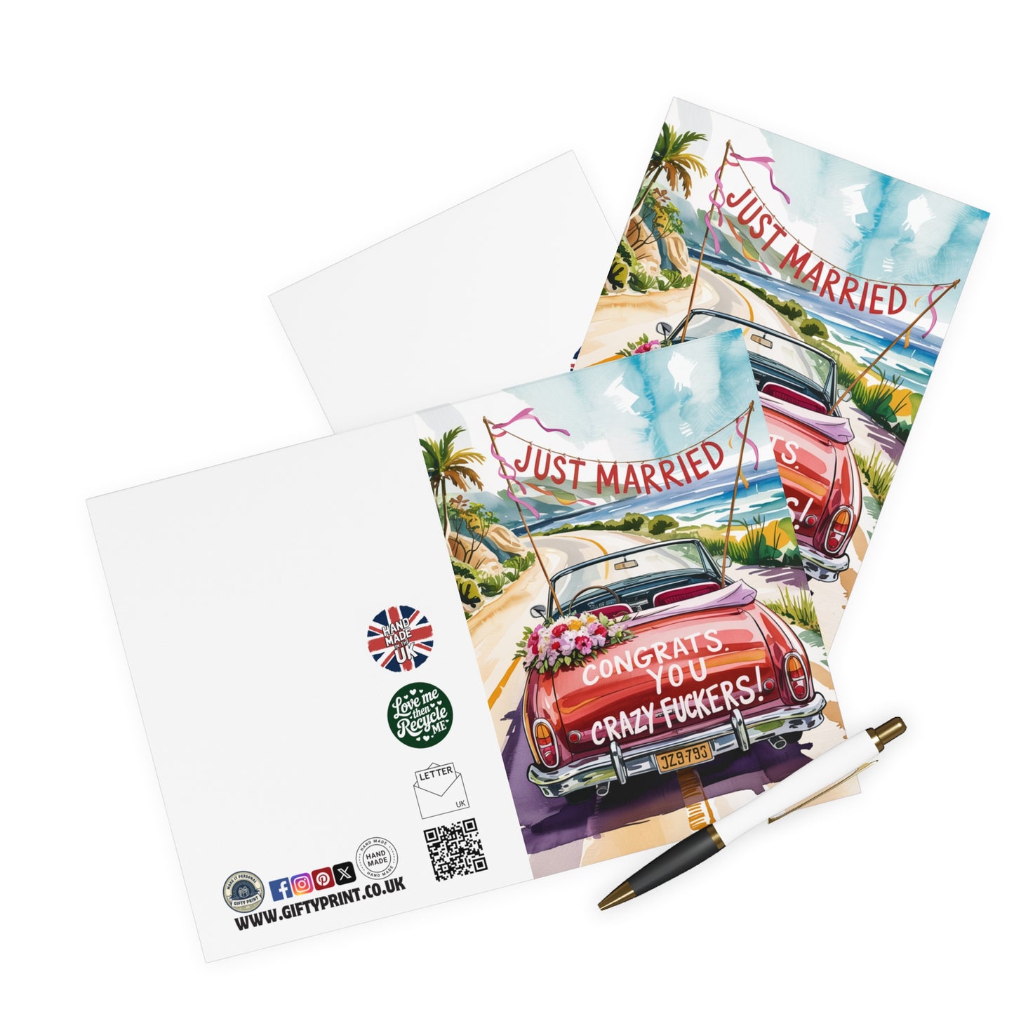 Funny Wedding Card Congrats You Crazy Fuckers