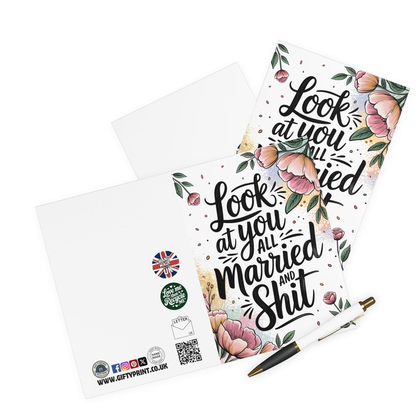 Funny Wedding Card Look At You All Married & Shit