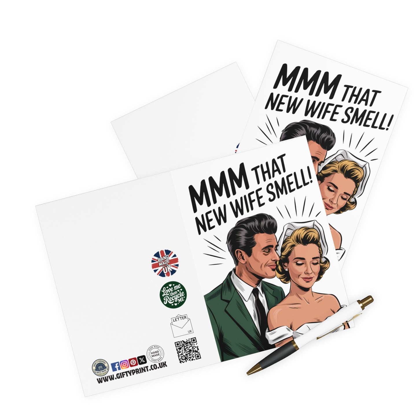 Funny Wedding Card Mmm That New Wife Smell