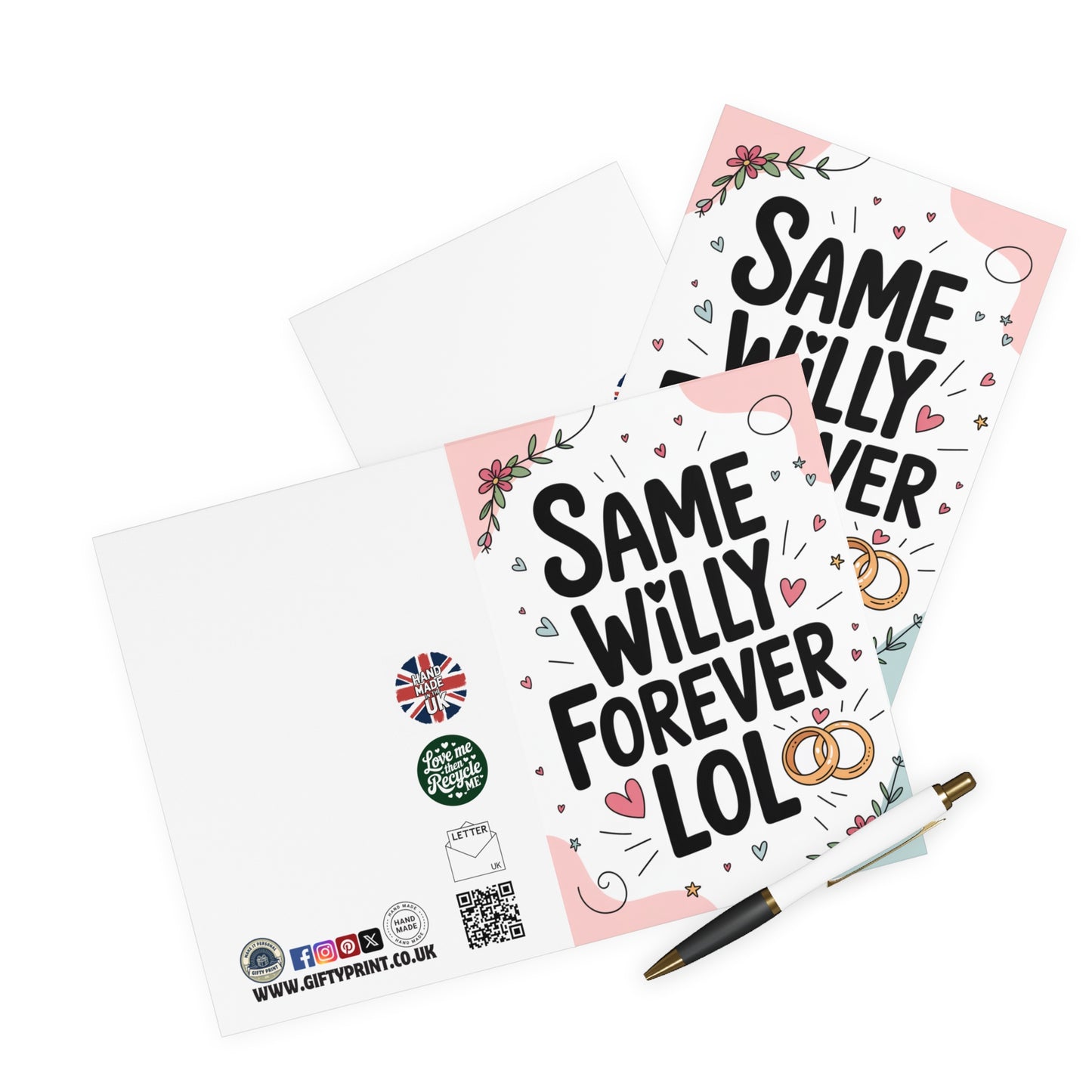 Funny Wedding Card Same Willy Forever