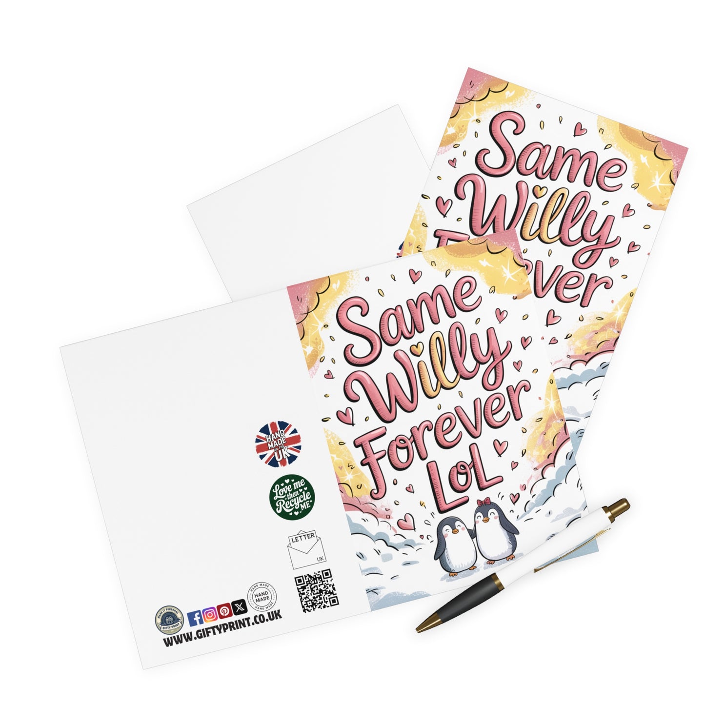 Funny Wedding Card Same Willy Forever LOL