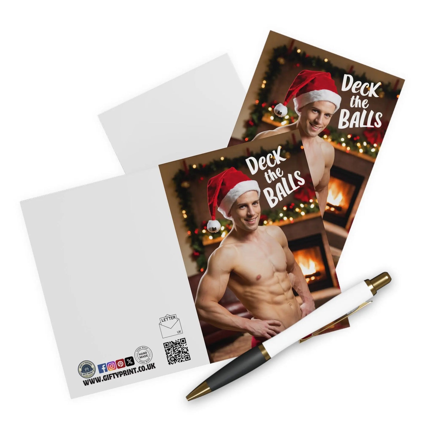 Context Gay Christmas Card Deck The Balls