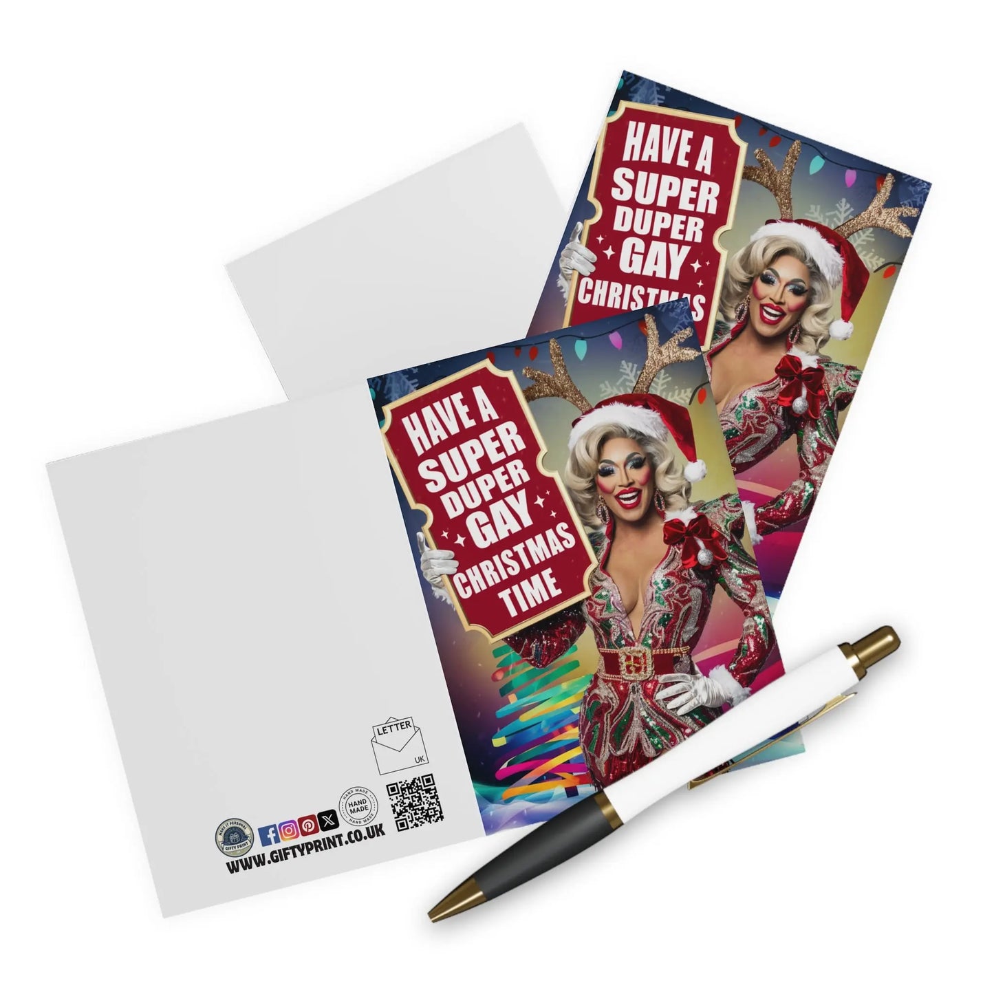 Context Gay Christmas Card Drag Queen Have A Super Duper Gay Christmas