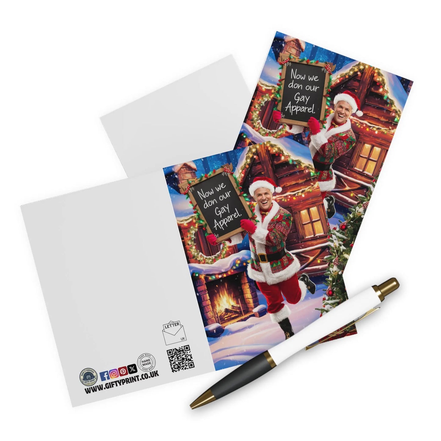 Context Gay Christmas Card We Don Our Gay Apparel Santa