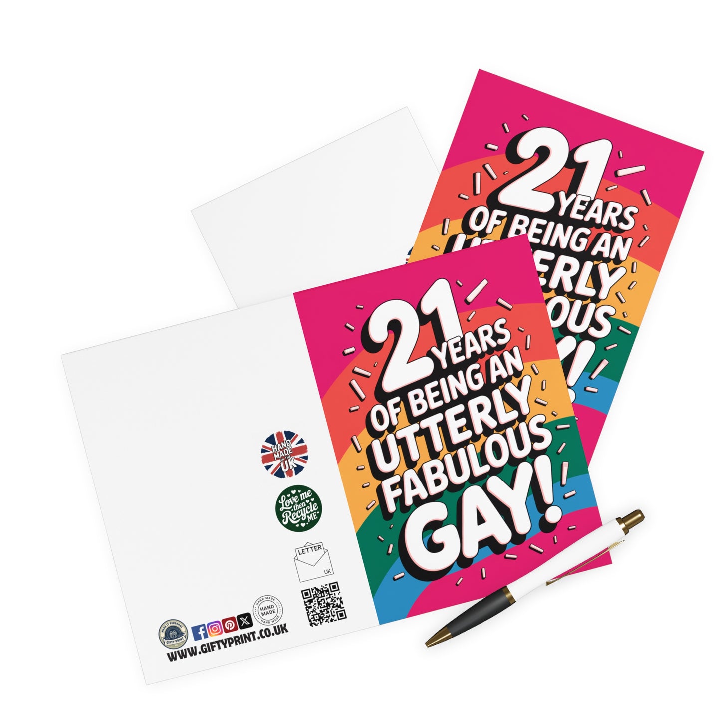 Gay 21st Birthday Card 21 Years Of Being An Utterly Fabulous Gay