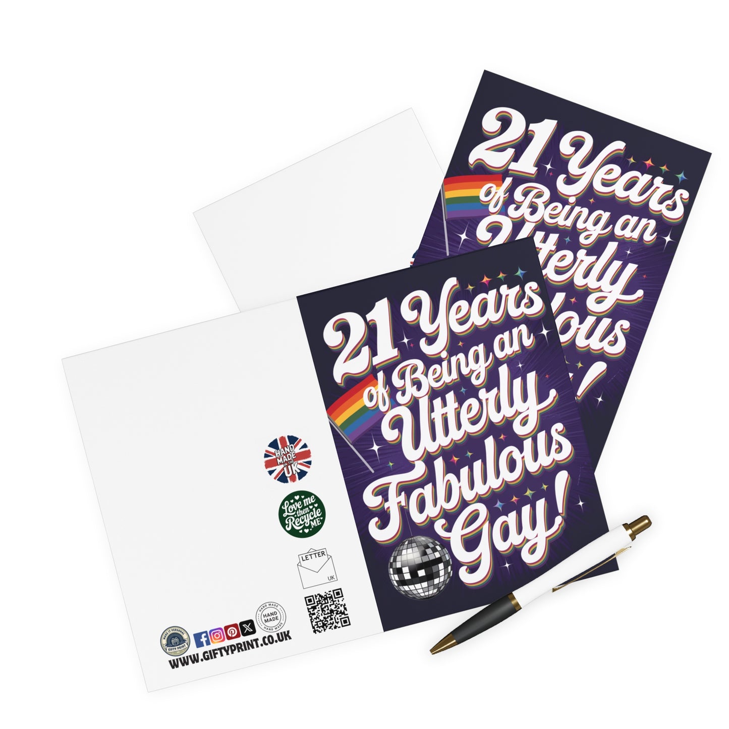 Gay 21st Birthday Card 21 Years Of Being An Utterly Fabulous Gay