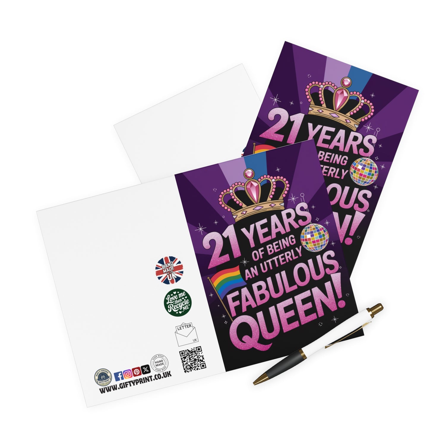 Gay 21st Birthday Card 21 Years Of Being An Utterly Fabulous Queen