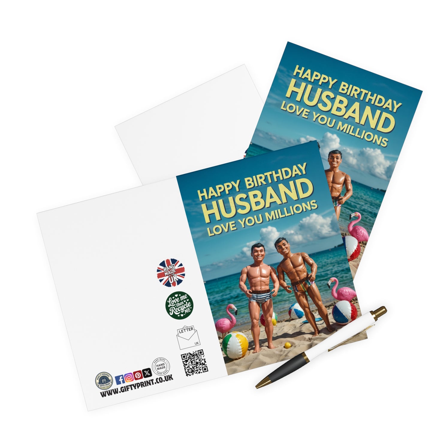 Gay Birthday Card Happy Birthday Husband Love You Beach Scene