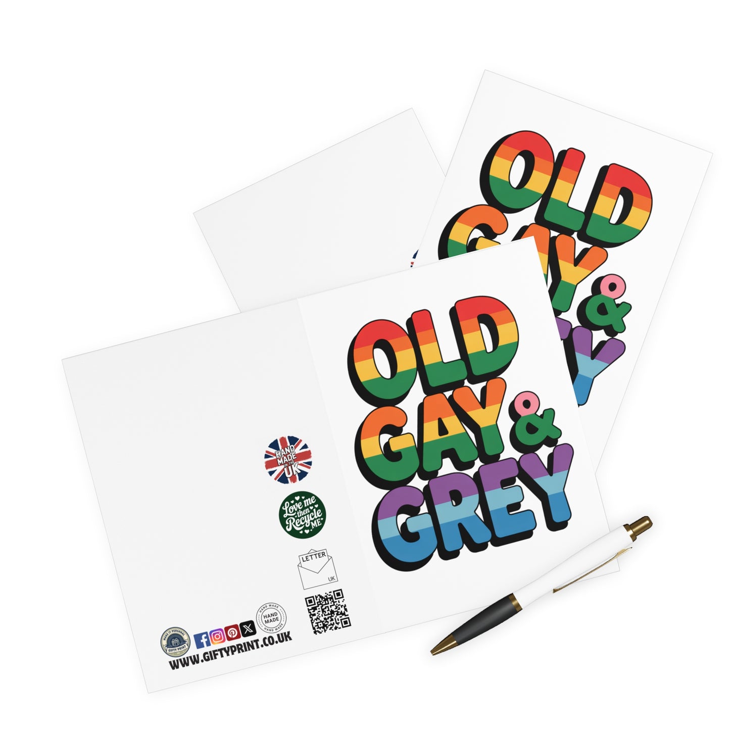 Gay Birthday Card Happy Birthday Old Gay & Grey
